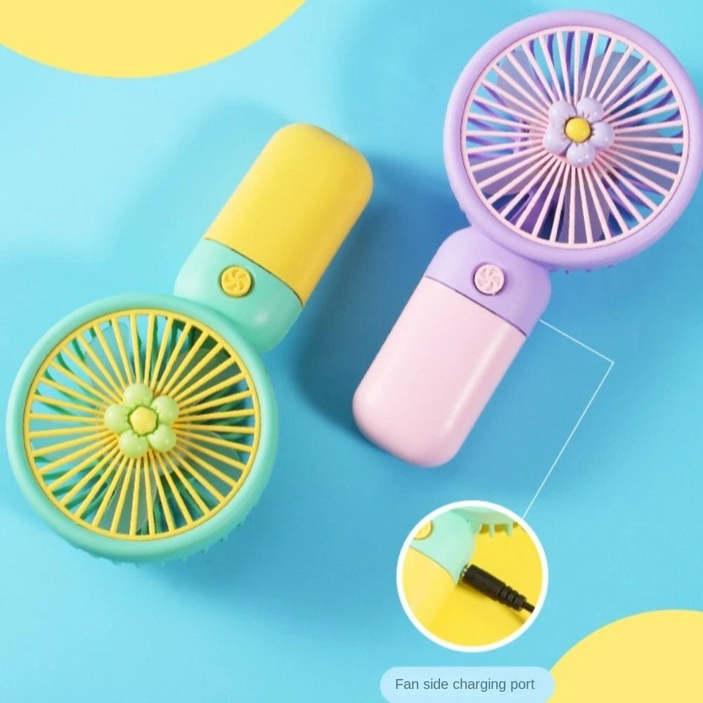 Handheld Mini Portable Cute Desktop Fan Fan USB Charging Cooling Fan With Fruits Character