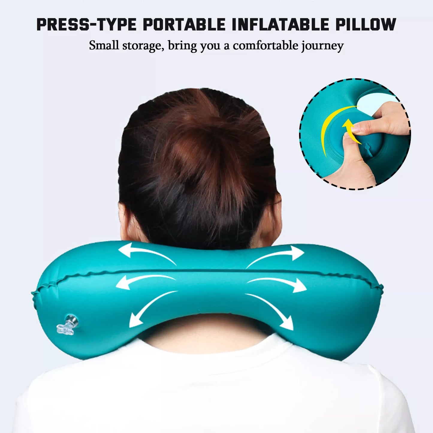 Inflatable Super Soft Neck Cushion Pillow Travel Support