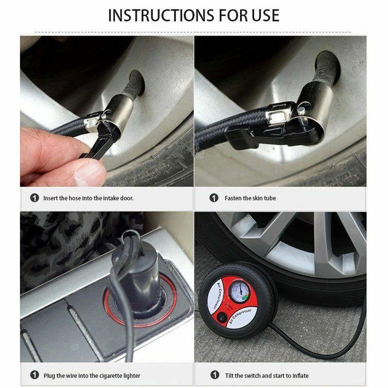 Portable Mini Tyre Inflator Air Compressor