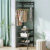 Multifunctional Space Efficient Wardrobe Corner Storage Rack Shelves Shoe Storage Clothes Hanging Organizer