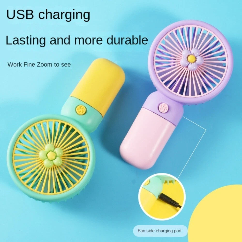 Handheld Mini Portable Cute Desktop Fan Fan USB Charging Cooling Fan With Fruits Character