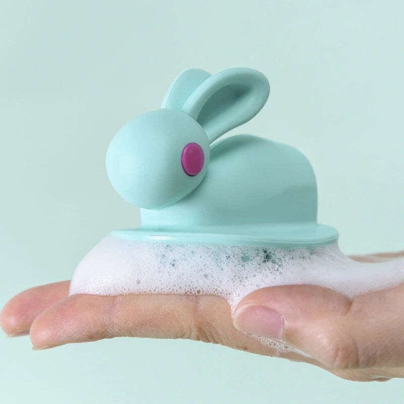 Silicon Cute Rabbit Brush Scalp Massager Comb Shower Head Hair Washing Tool