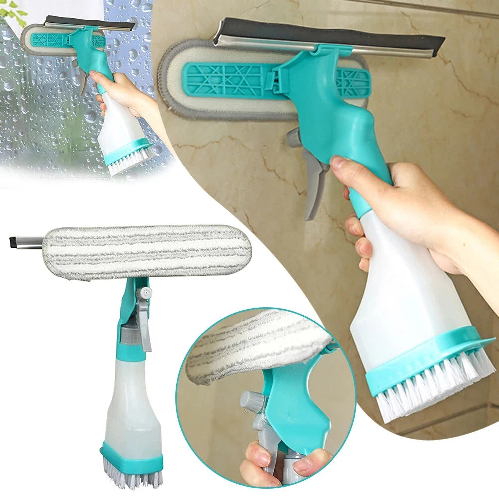 4in1 Spray Double-Sided Non-Slip Glass Window Cleaning Brush
