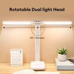 Double Head LED Table Lamp USB Charging Touch Dimmable With Mobile Holder