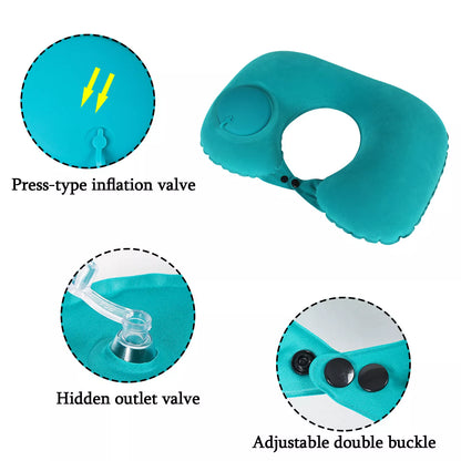 Inflatable Super Soft Neck Cushion Pillow Travel Support