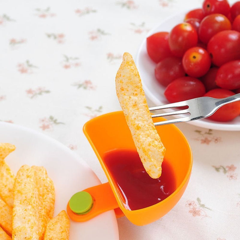 Sauce Dip Container With Holders Clip-On Bowl 4pcs