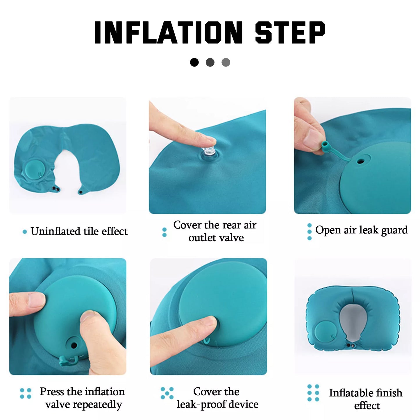 Inflatable Super Soft Neck Cushion Pillow Travel Support