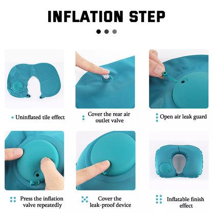 Inflatable Super Soft Neck Cushion Pillow Travel Support
