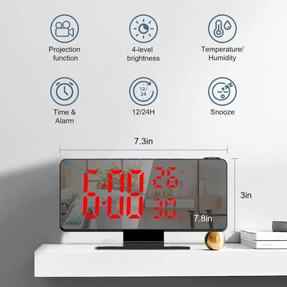 LED Projection Alarm Clock Digital Clock