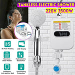 Electric Instant Water Heater Shower Thermostat Heater Fast Heating With LCD Digital Display