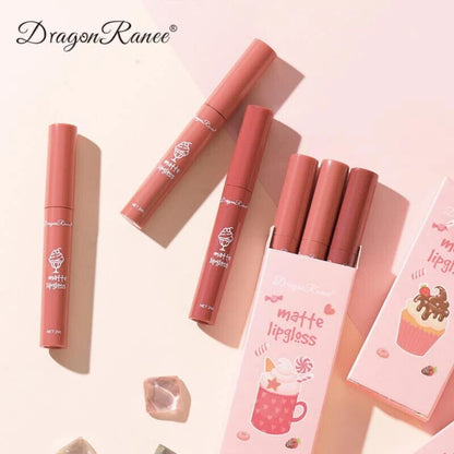 Dragon Ranee Nude Matte Lipgloss 3Pcs Set