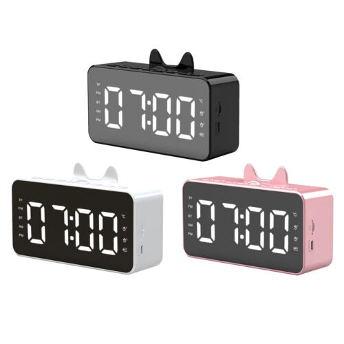 Digital Alarm Clock With Bluetooth For Bedroom