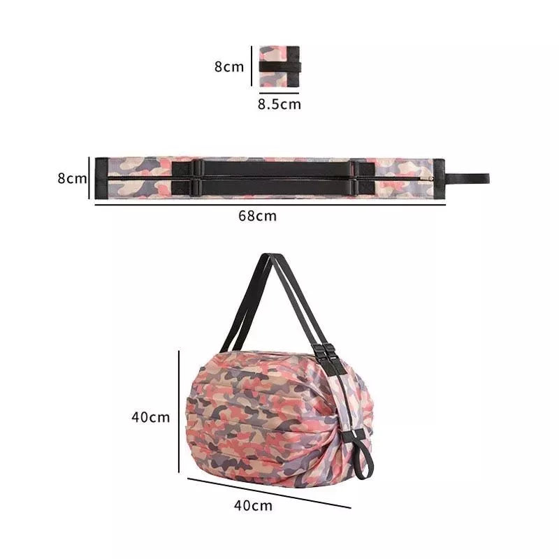 New Lock Multipurpose Portable Folding Washable Travel Grocery Bag Parachute Material