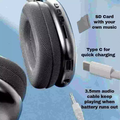 P9 Wireless Bluetooth Headphones With Mic Noise Cancelling Supports TF Card Support