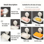 Multipurpose Wall Mount Suction Cup Soap Box Drain Soap Tray Holder