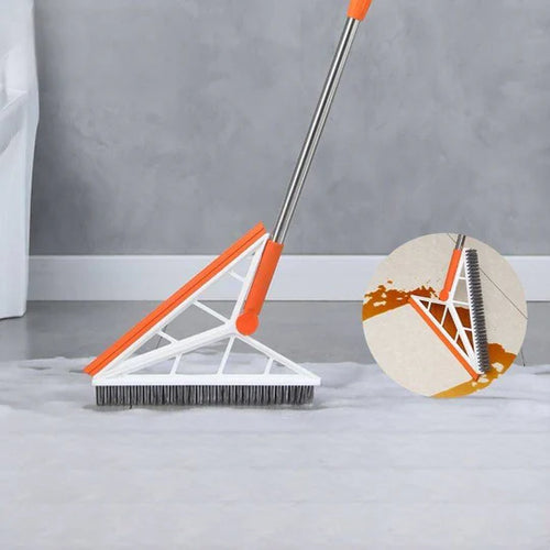 Multifunction 2 In 1 Arrow Viper And Brush Scraping Silicone Broom Sweeper Magic Floor Scraping Broom