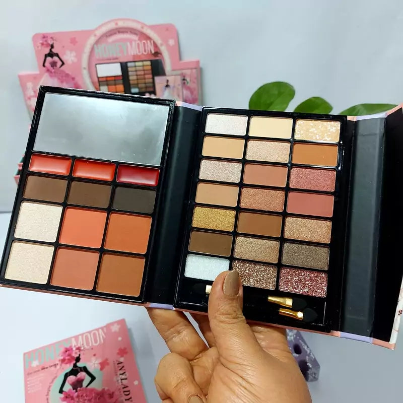 Any Lady Honeymoon Makeup Highlighter Blusher Lipstick Eyebrow Powder Eyeshadow Palette