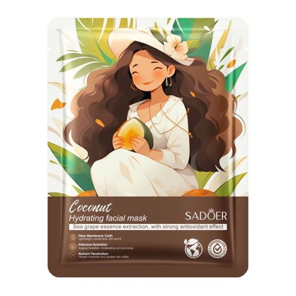 SADOER Facial Mask Anime Girl Fruit Mask Sheet Mask 10Pcs Set