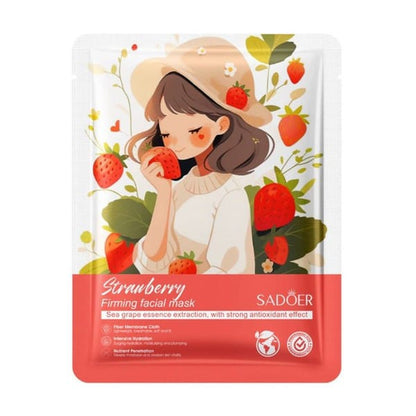 SADOER Facial Mask Anime Girl Fruit Mask Sheet Mask 10Pcs Set