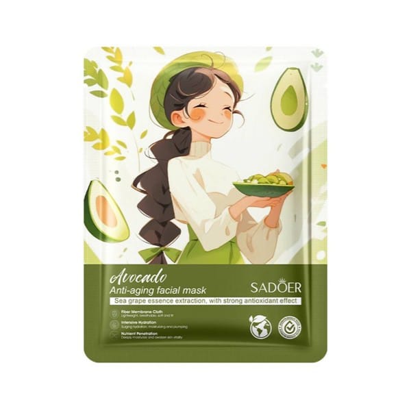 SADOER Facial Mask Anime Girl Fruit Mask Sheet Mask 10Pcs Set