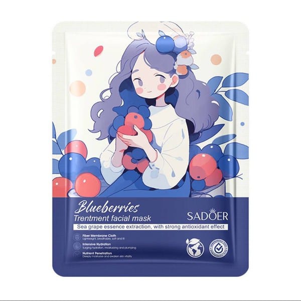 SADOER Facial Mask Anime Girl Fruit Mask Sheet Mask 10Pcs Set