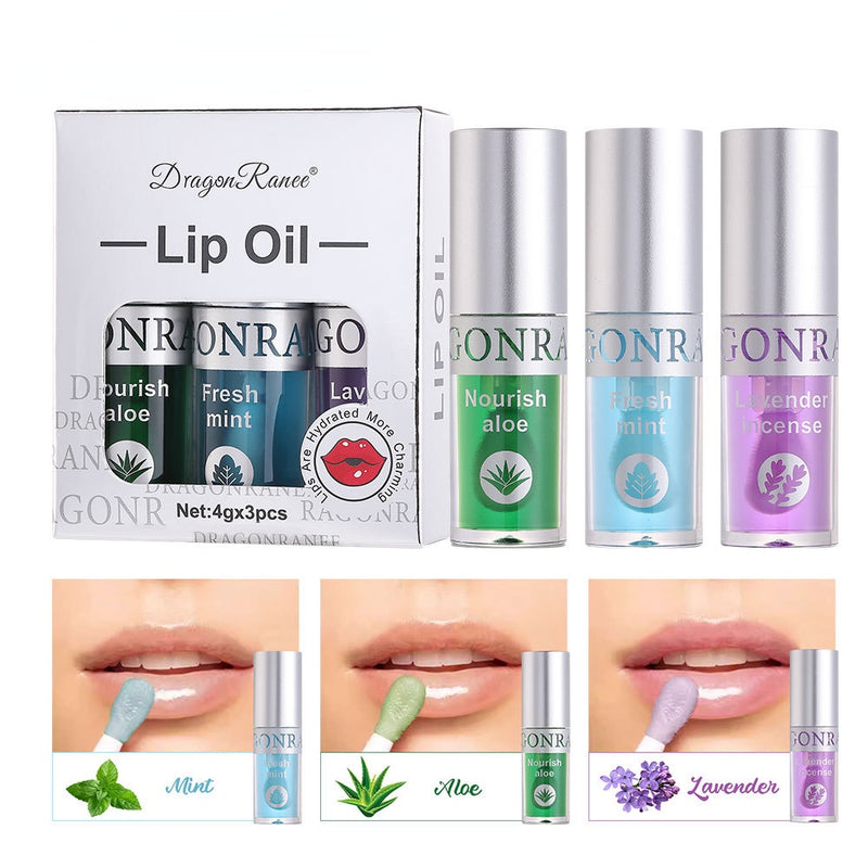 Dragon Ranee Moisturizing Fruits Lip Oil 3Pcs in Box