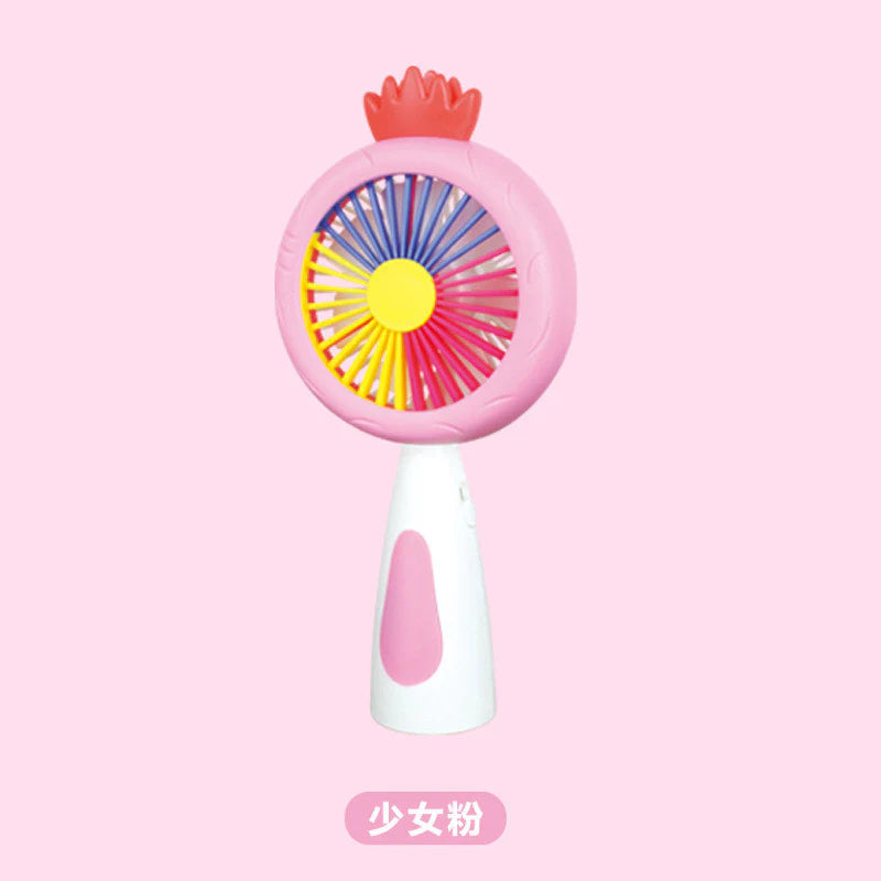 Latest Rechargeable Compact Mini Cute Fan With Colorful Night Lighting For Indoor And Outdoor Use