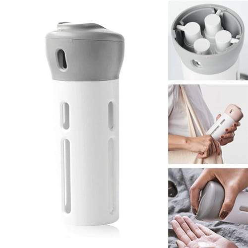 4 in 1 Travel Bottle Dispenser Leak Proof Refillable Toiletry Container Dispenser