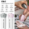 4 in 1 Travel Bottle Dispenser Leak Proof Refillable Toiletry Container Dispenser