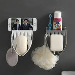 Soap Drain Holder Self-Adhesive With Hook Rack for Home Dormitory Kitchen Bedroom Phone Holder