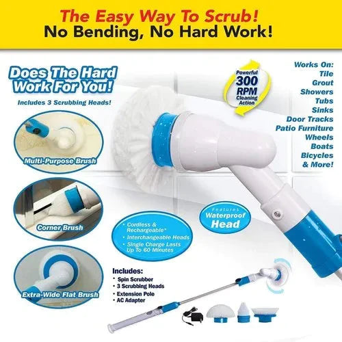 Spin Scrubber Tiles Cleaning Brush