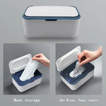 Multifunctional Dustproof Wet Tissue Box Flip Top Storage Box