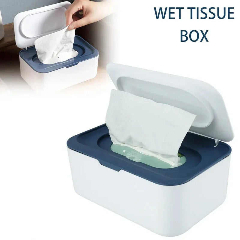 Multifunctional Dustproof Wet Tissue Box Flip Top Storage Box