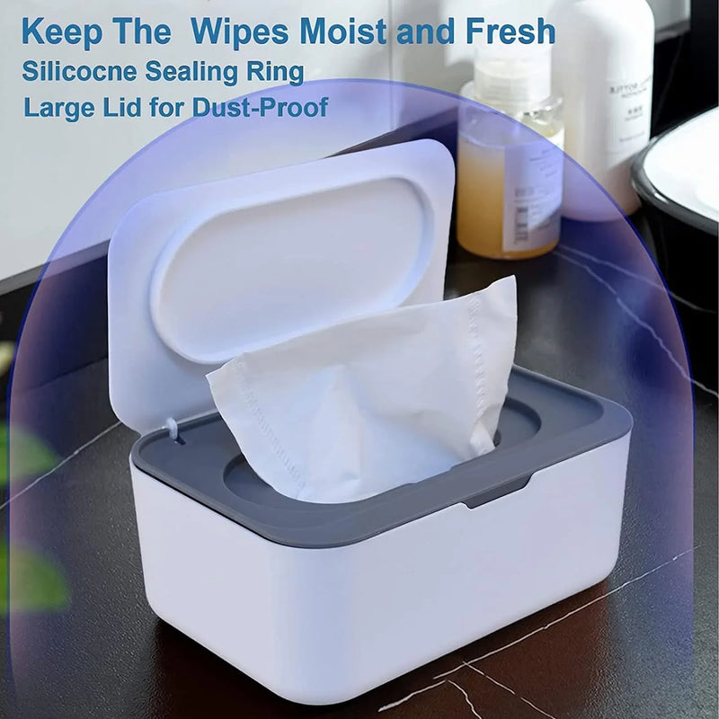 Multifunctional Dustproof Wet Tissue Box Flip Top Storage Box