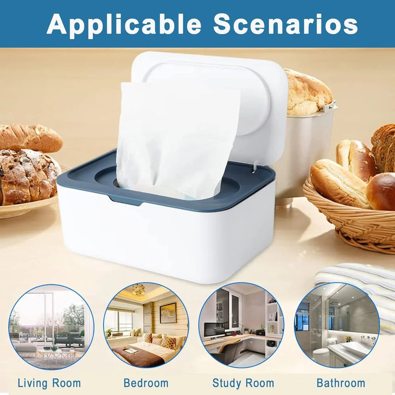 Multifunctional Dustproof Wet Tissue Box Flip Top Storage Box