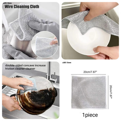 Multipurpose Scrub Shine The Ultimate Wire Dishwasher Non-Scratch Cleaning Cloth Rust Removal Cloth