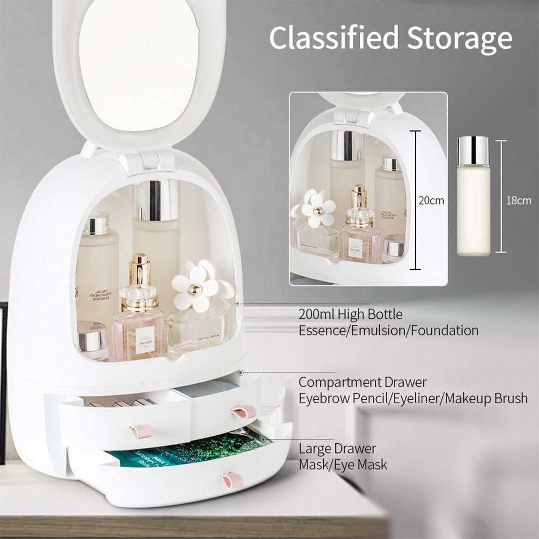 LED VANITY MAKEUP ORGANIZER COSMETIC STORAGE BOX