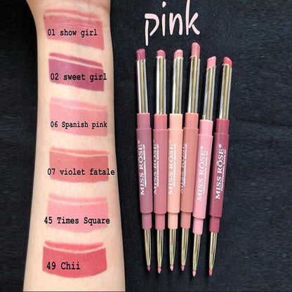 Miss Rose 2in1 Lipstick Pink Edition Pack of 6