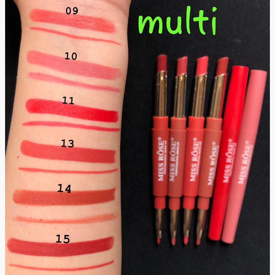 Miss rose 2in1 Lipsticks (Pack of 6)
