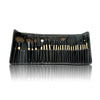 Glamorous 24 Piece Leather Brushes Set