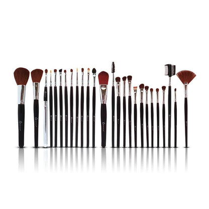 Glamorous 24 Piece Leather Brushset Pro