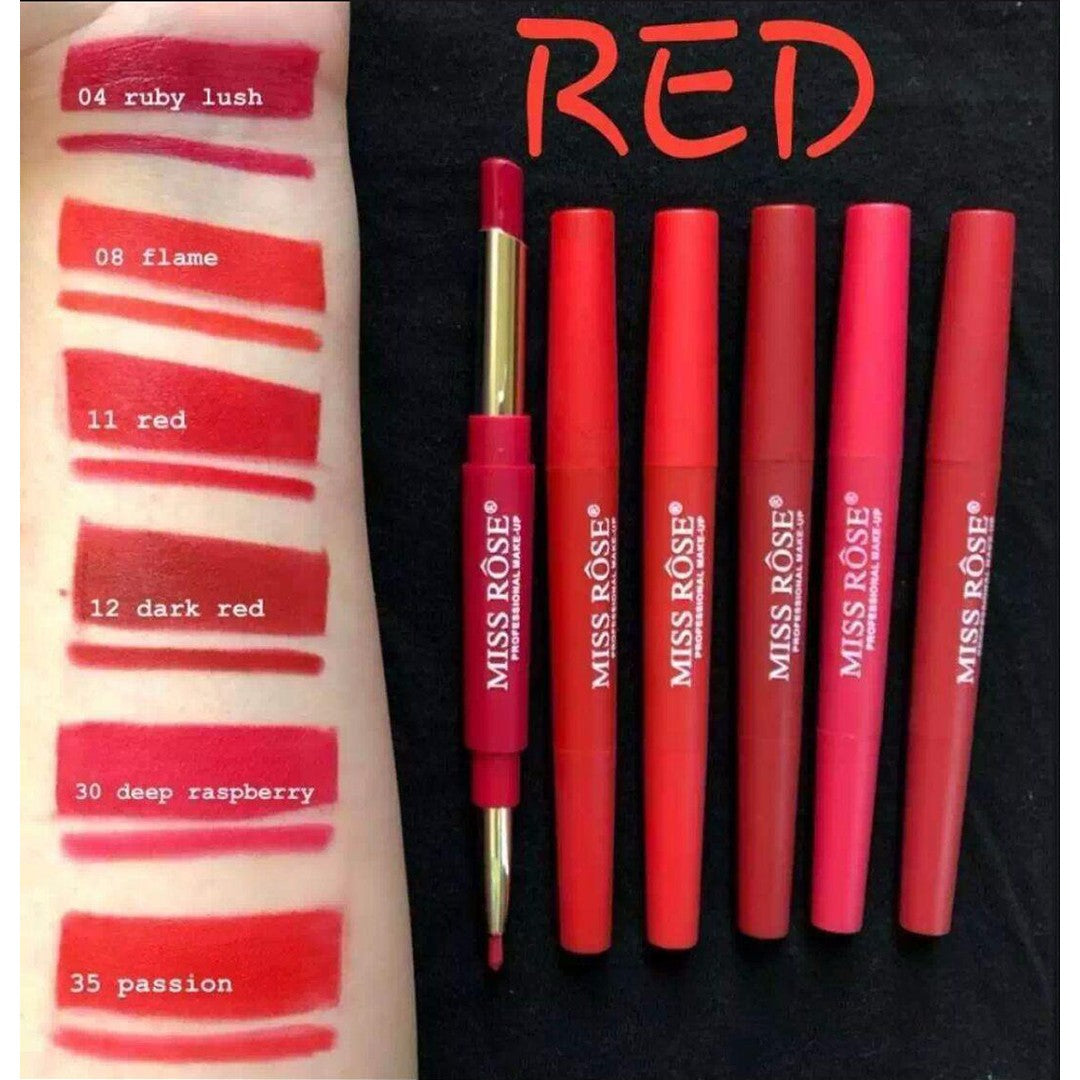 Miss rose 2in1 Lipsticks (Pack of 6)