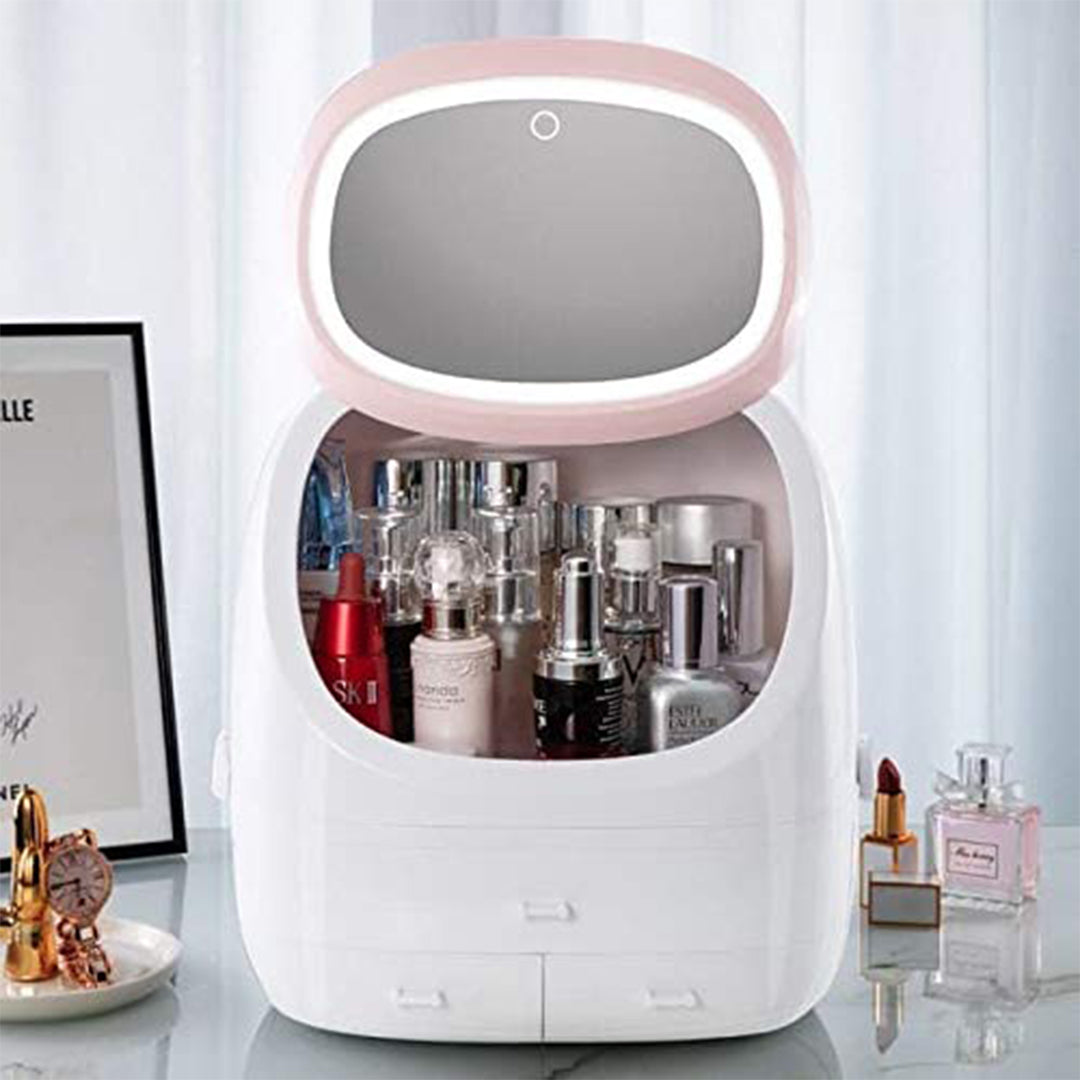 LED VANITY MAKEUP ORGANIZER COSMETIC STORAGE BOX