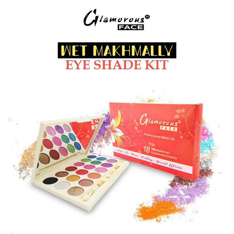Glamorous 18 Color Wet Makhmali Eyeshadow kit