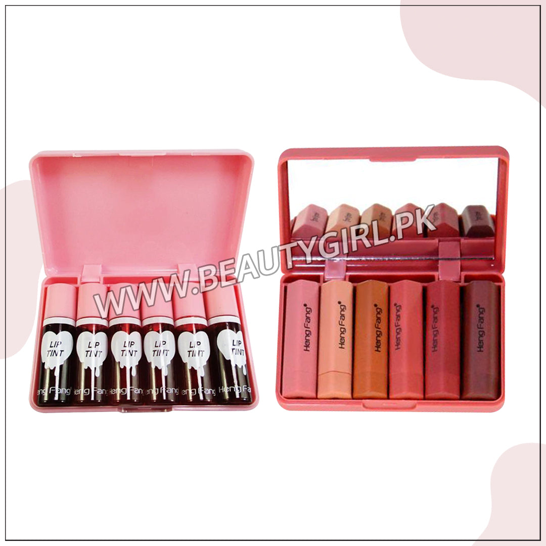 HengFang Mini Pack Of 6 Lipsticks & Liptint