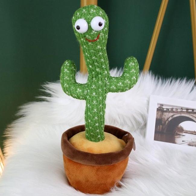 Cute Dancing And Talking Cactus Toy With Hat & 120 Songs (Usb Charging)