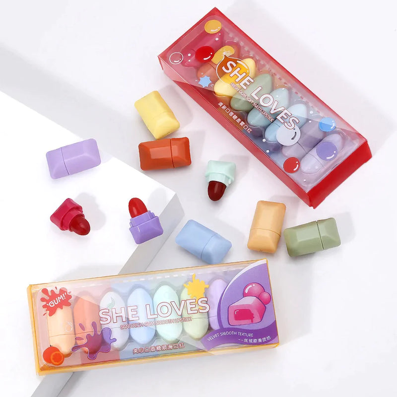 8PCS Mini Candy Matte Lipstick Set