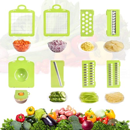 Vegetable Chopper, Onion Chopper, Mandolin Slicer, Pro 14 in 1professional food Chopper multifunctional Vegetable Chopper and Slicer, Dicing Machine, Adjustable Vegetable Cutter With Container