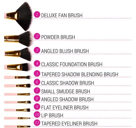 BH Cosmetics Studded Couture 11 Piece Brush Set