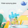 Cartoon Whale Spray Water Kids Feeding Cup Drink Bottle Mug with Straw 250ml